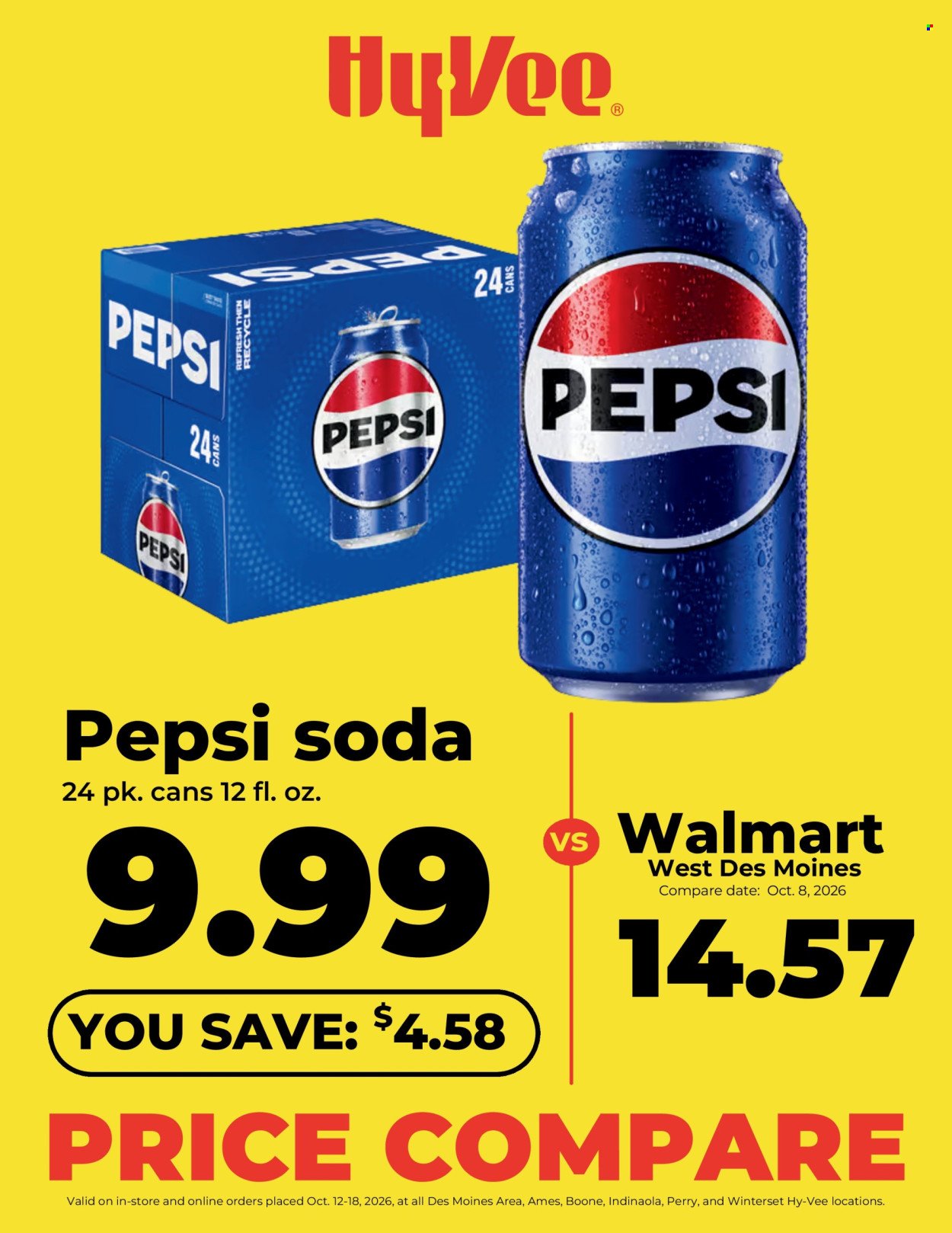 HY-VEE ad - Pepsi Sale