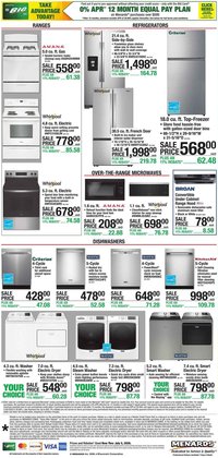 MENARDS ad - Appliance Event