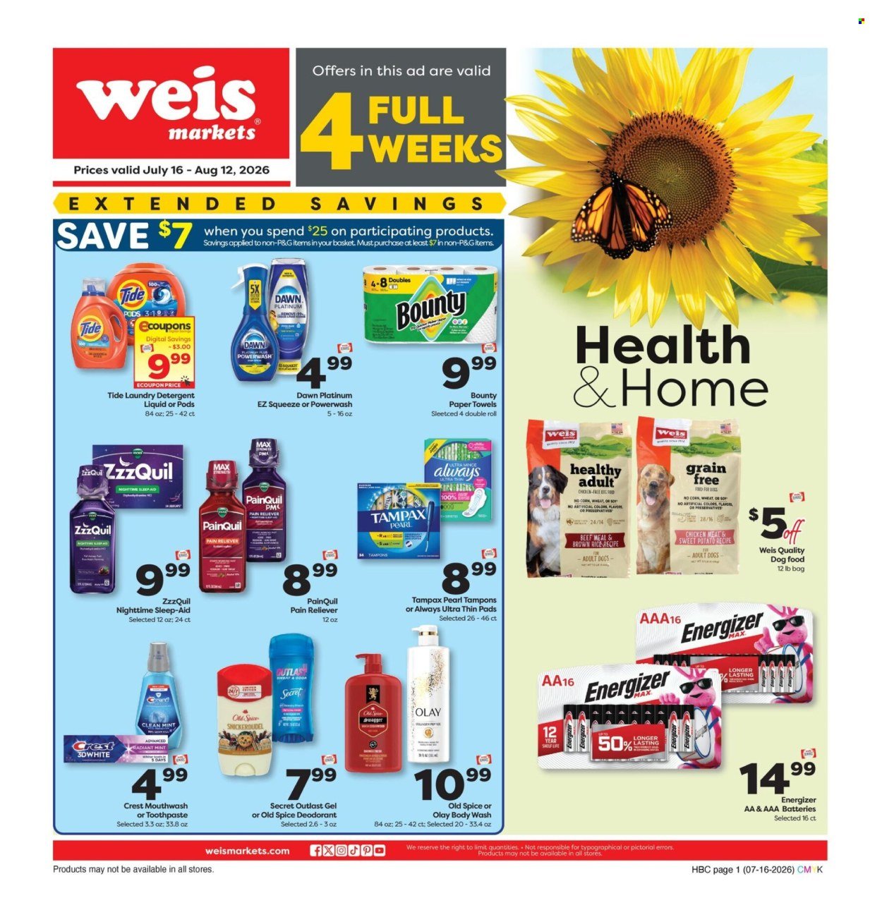 WEIS ad - Monthly Home