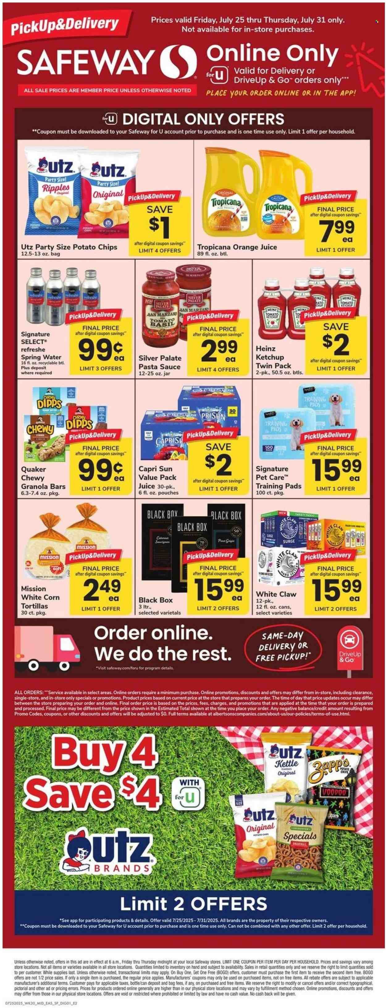 SAFEWAY ad - Bonus Online Savings (2025-07-25 - 2025-07-31) | 1