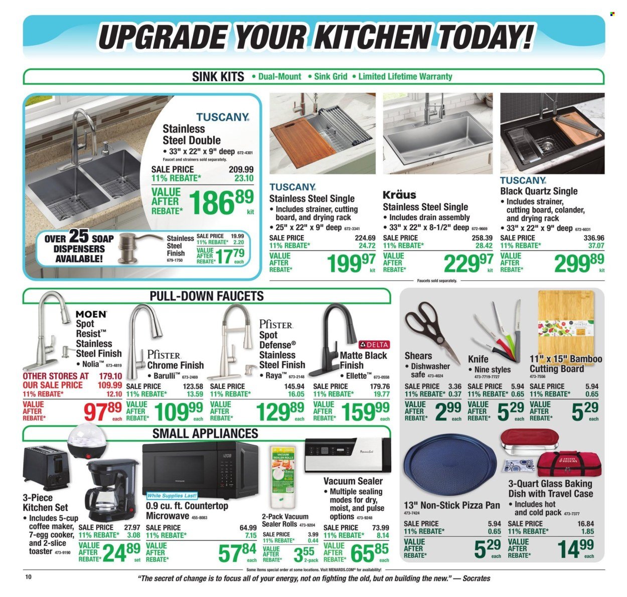 MENARDS ad - 11% Rebate* Sale