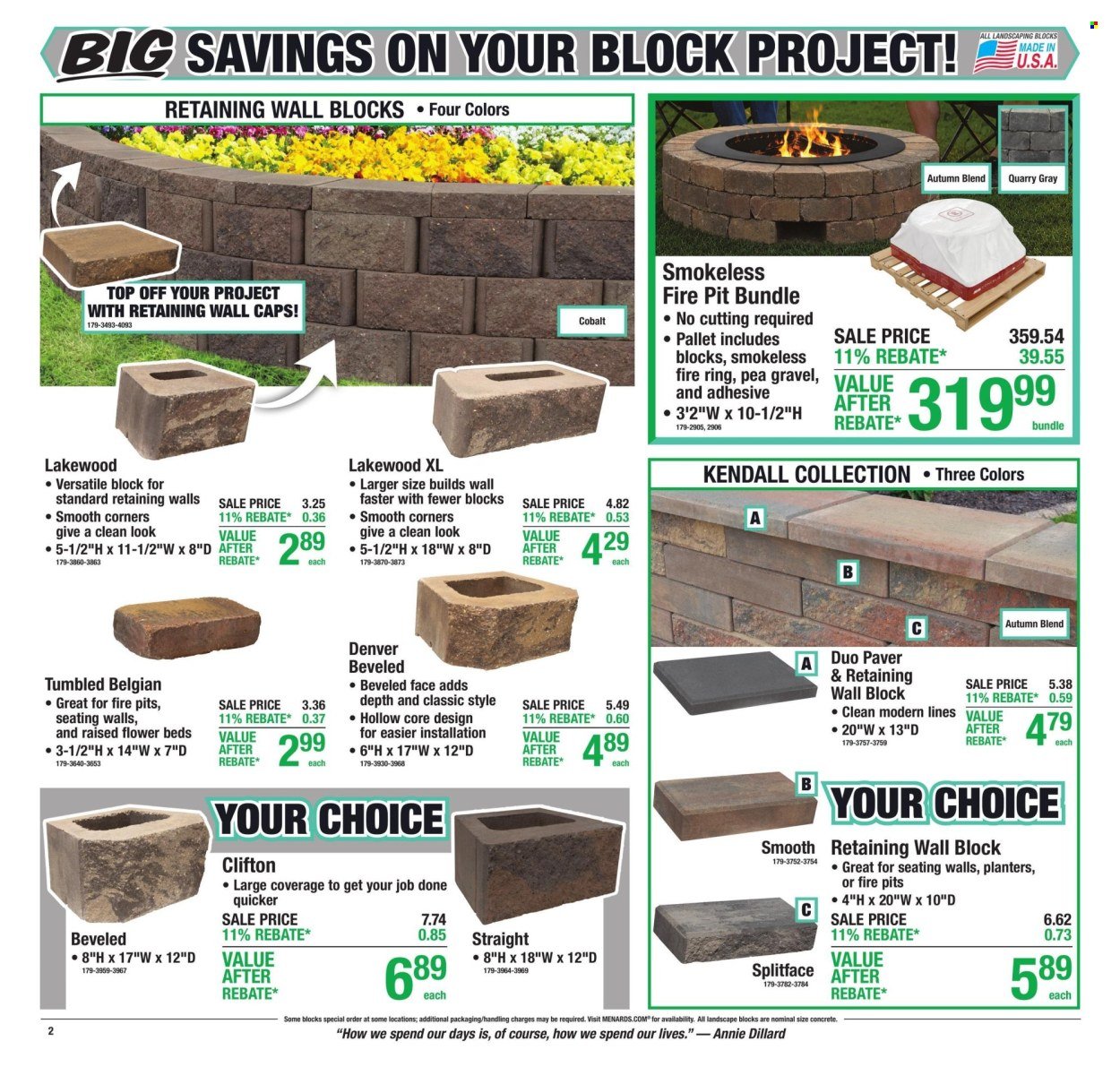 MENARDS ad - 11% Rebate* Sale