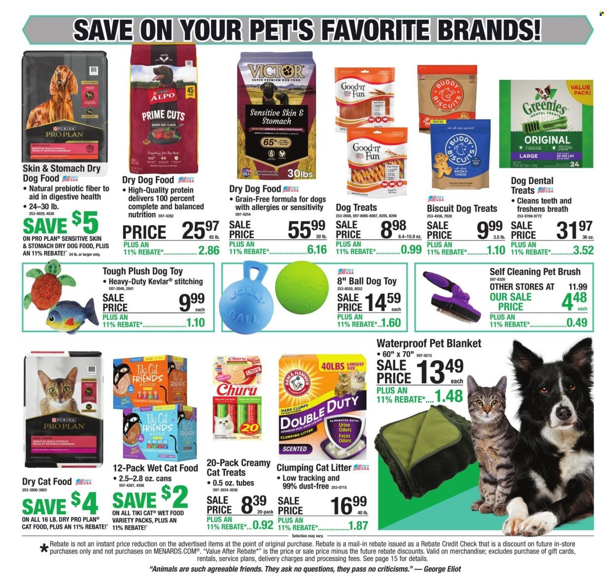 MENARDS ad - 11% Rebate* Sale