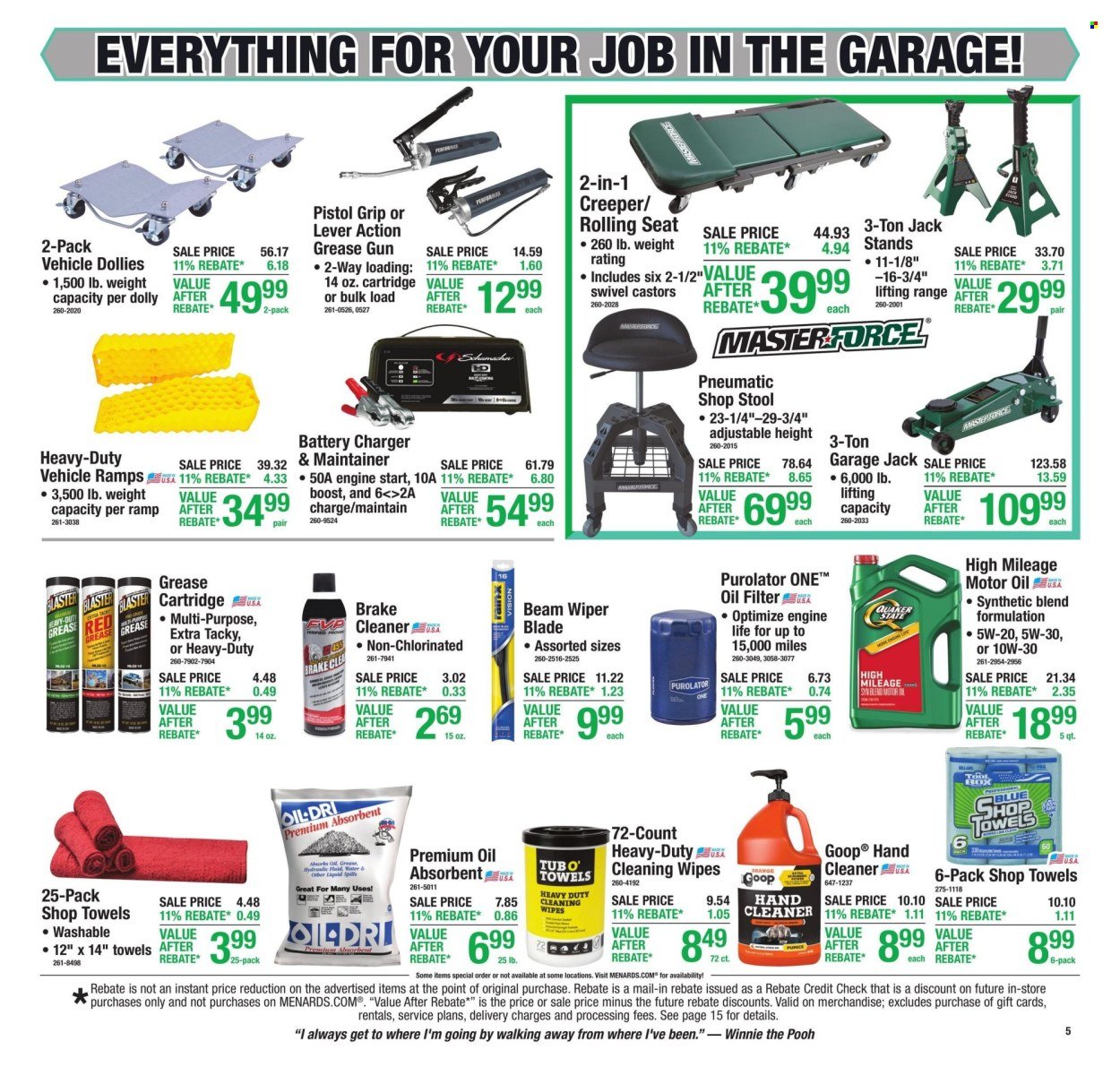 MENARDS ad - 11% Rebate* Sale