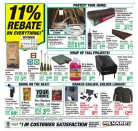 MENARDS ad - 11% Rebate* Sale