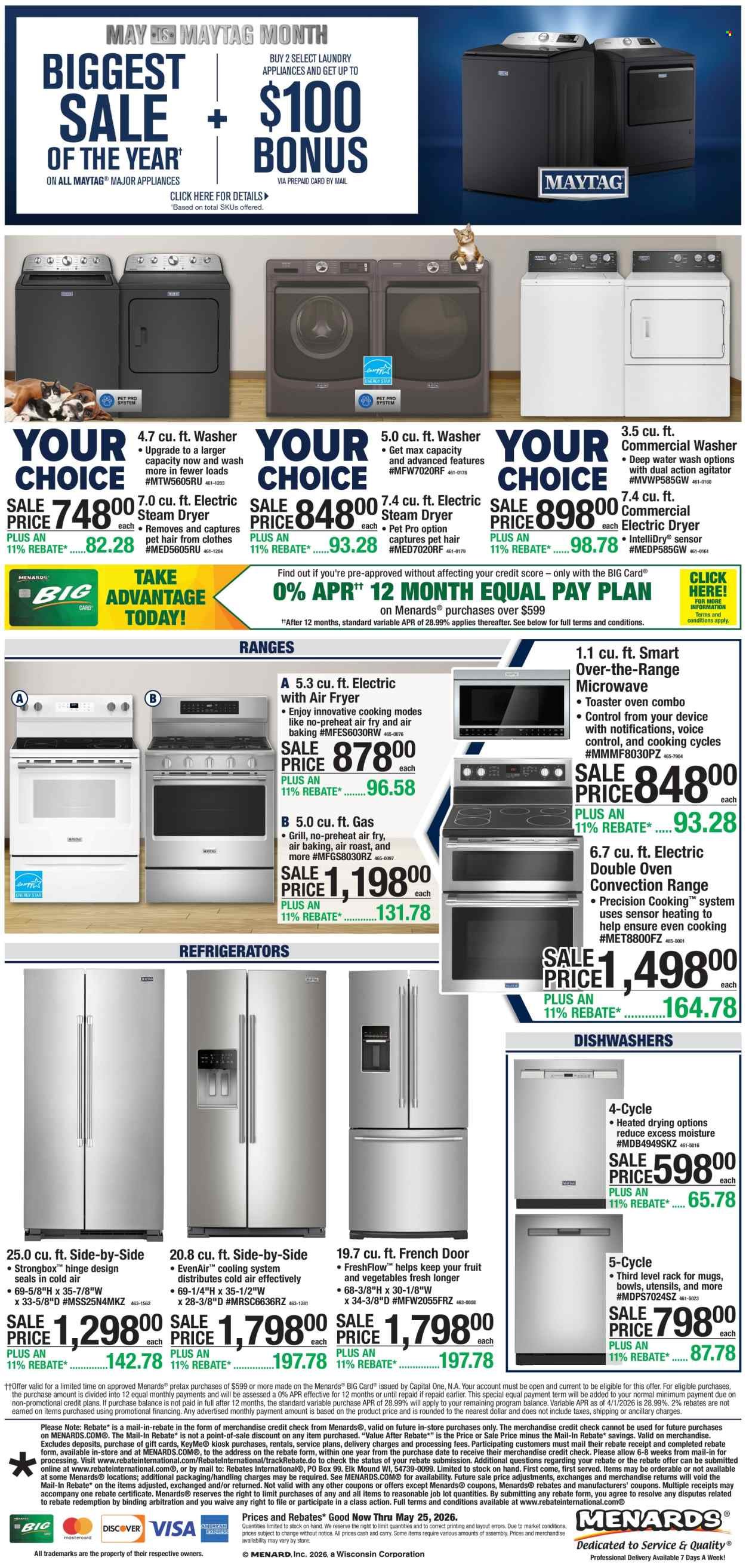 MENARDS ad - Appliance Event