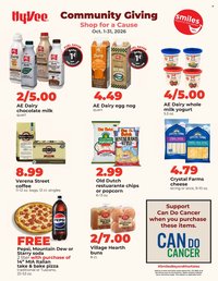 HY-VEE ad - Community Giving - Shop for a Cause, October Specials
