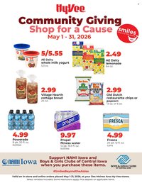 HY-VEE ad - Community Giving - Shop for a Cause May 2026