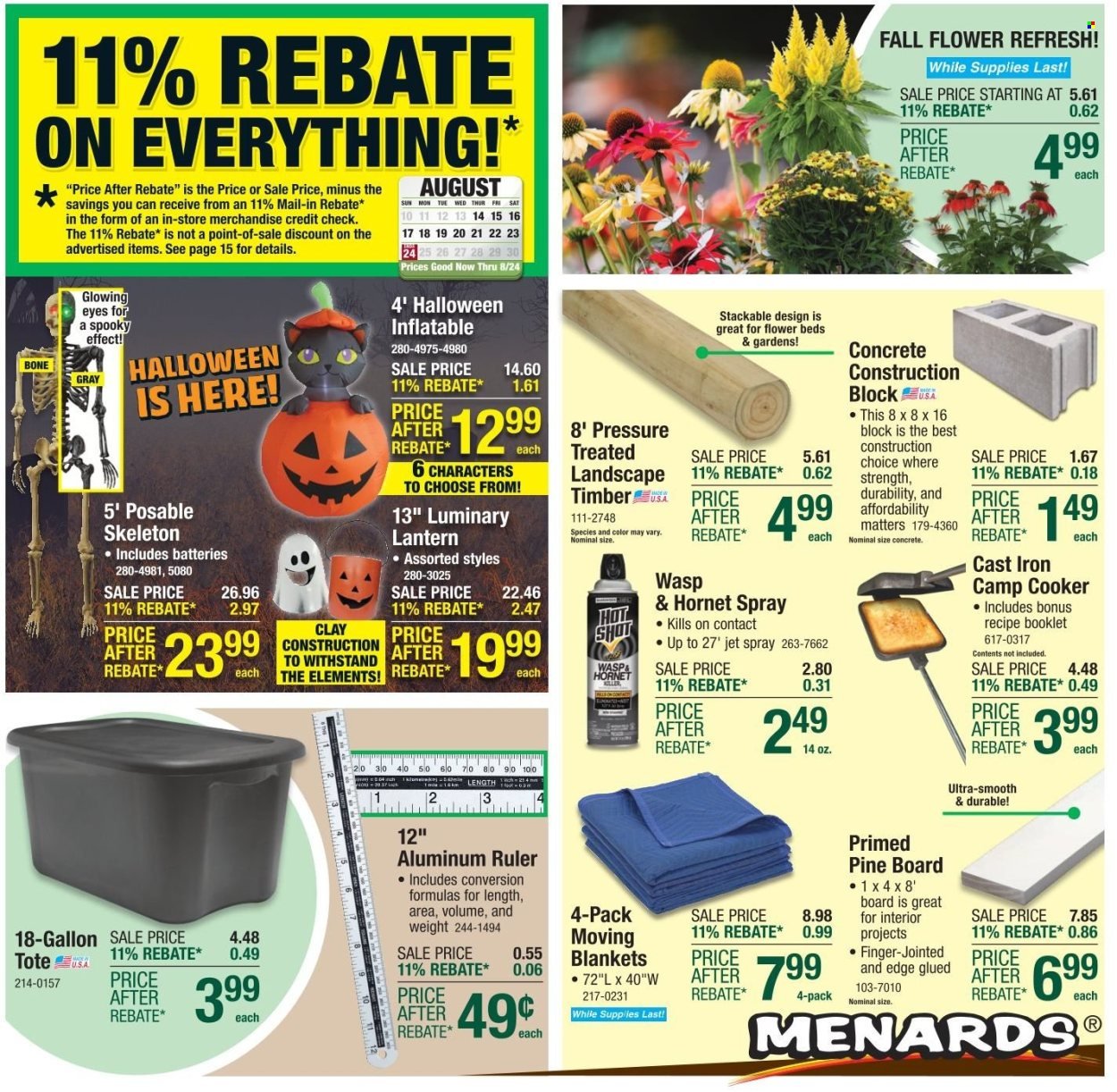 MENARDS ad - 11% Rebate Sale (2025-08-14 - 2025-08-24) | 1