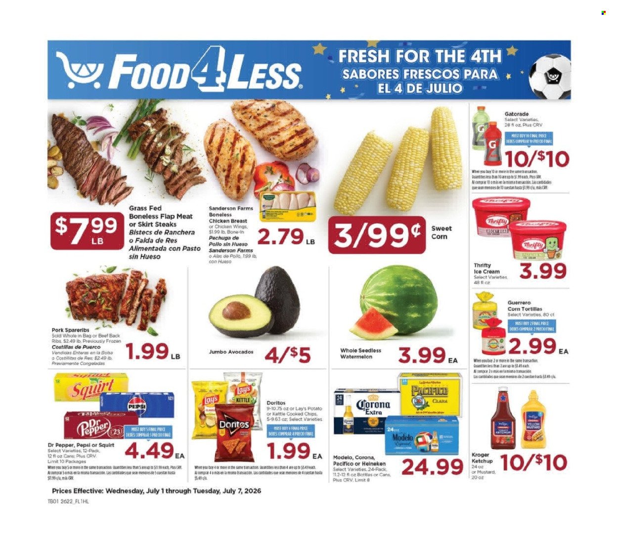 FOOD 4 LESS ad - Weekly Ad