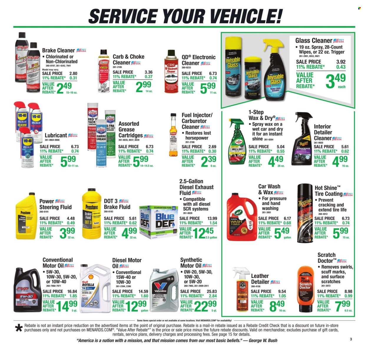 MENARDS ad - 11% Rebate* Sale