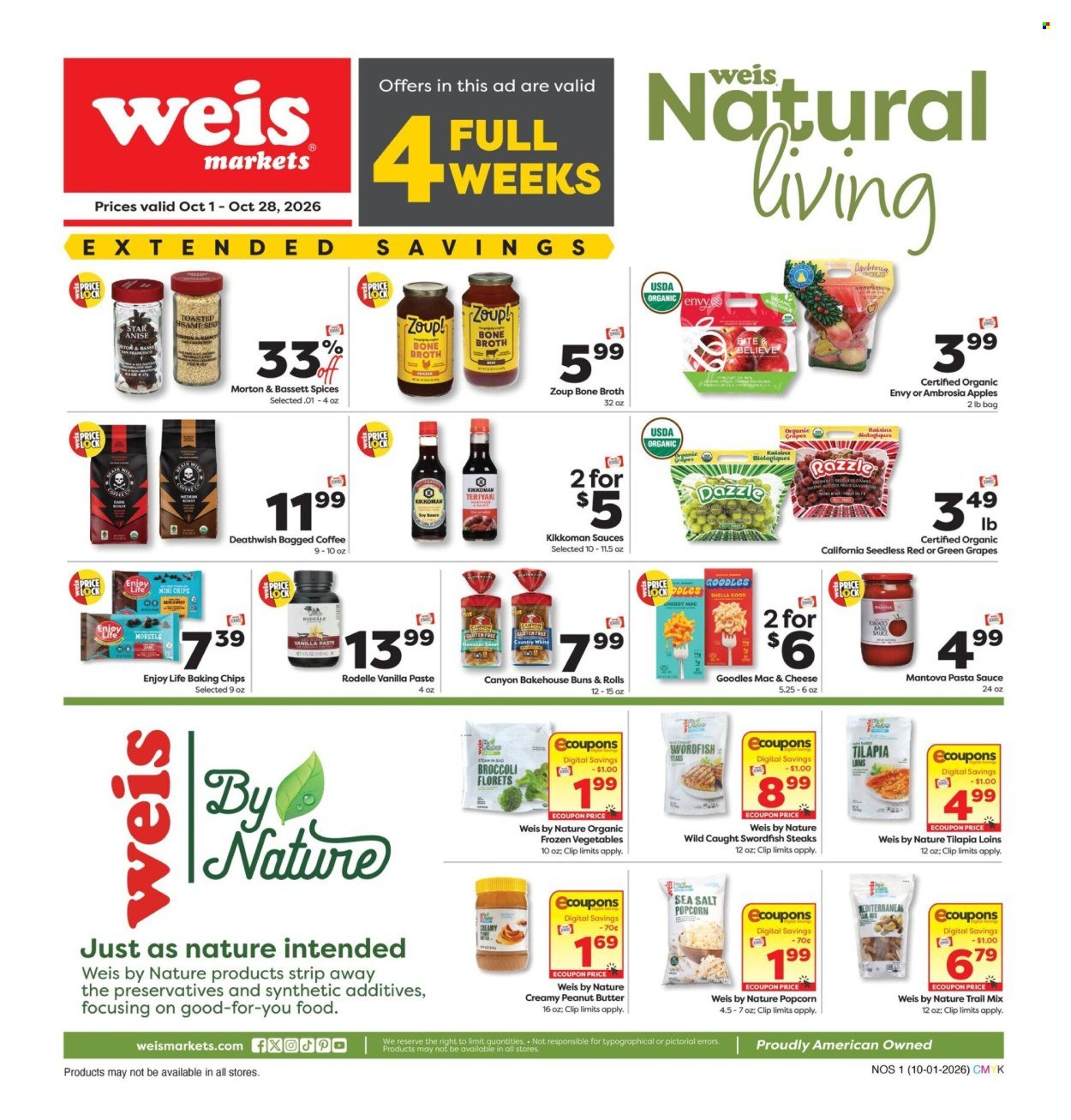 WEIS ad - Natural & Organic