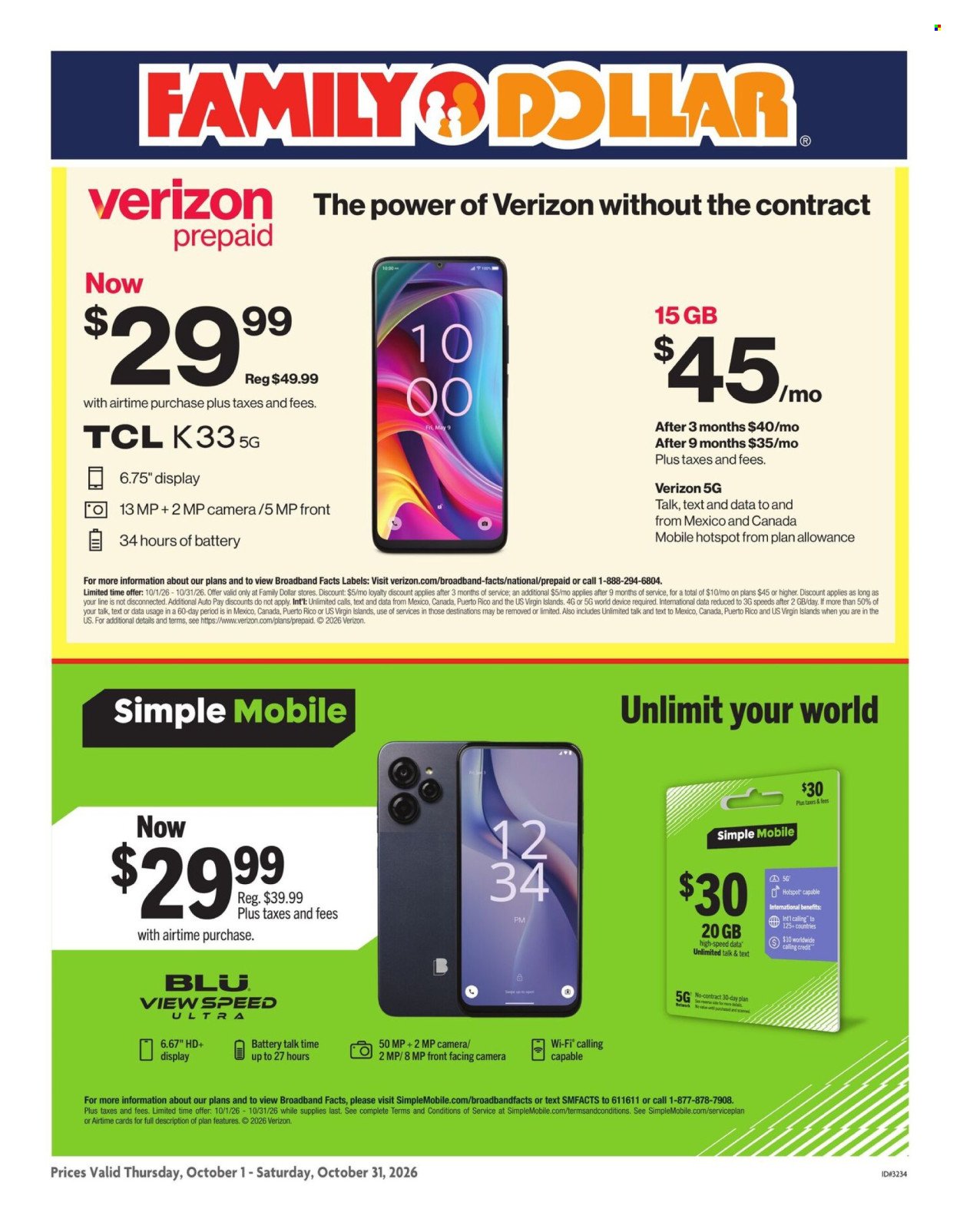 FAMILY DOLLAR ad - AT&T/Tracfone
