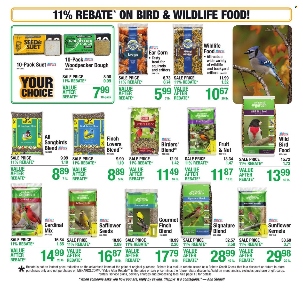 MENARDS ad - 11% Rebate* Sale