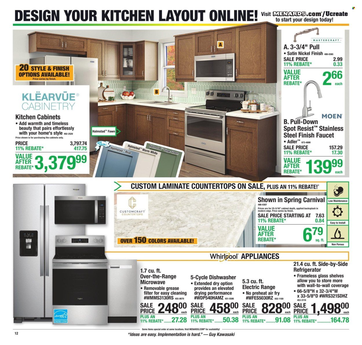 MENARDS ad - 11% Rebate* Sale