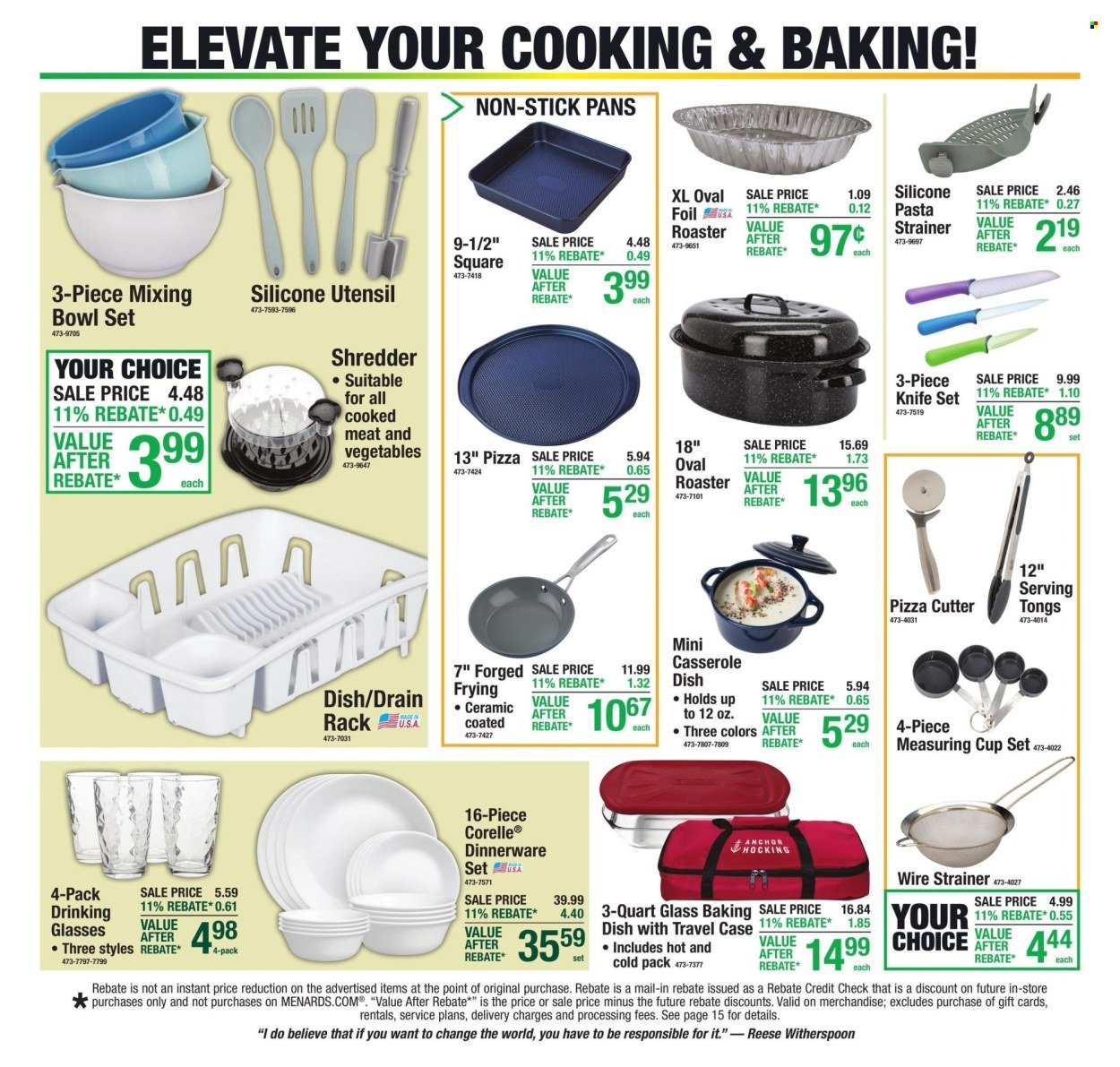 MENARDS ad - 11% Rebate* Sale