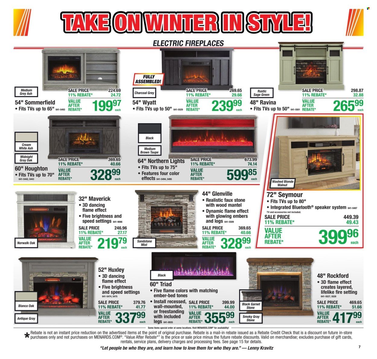 MENARDS ad - 11% Rebate* Sale