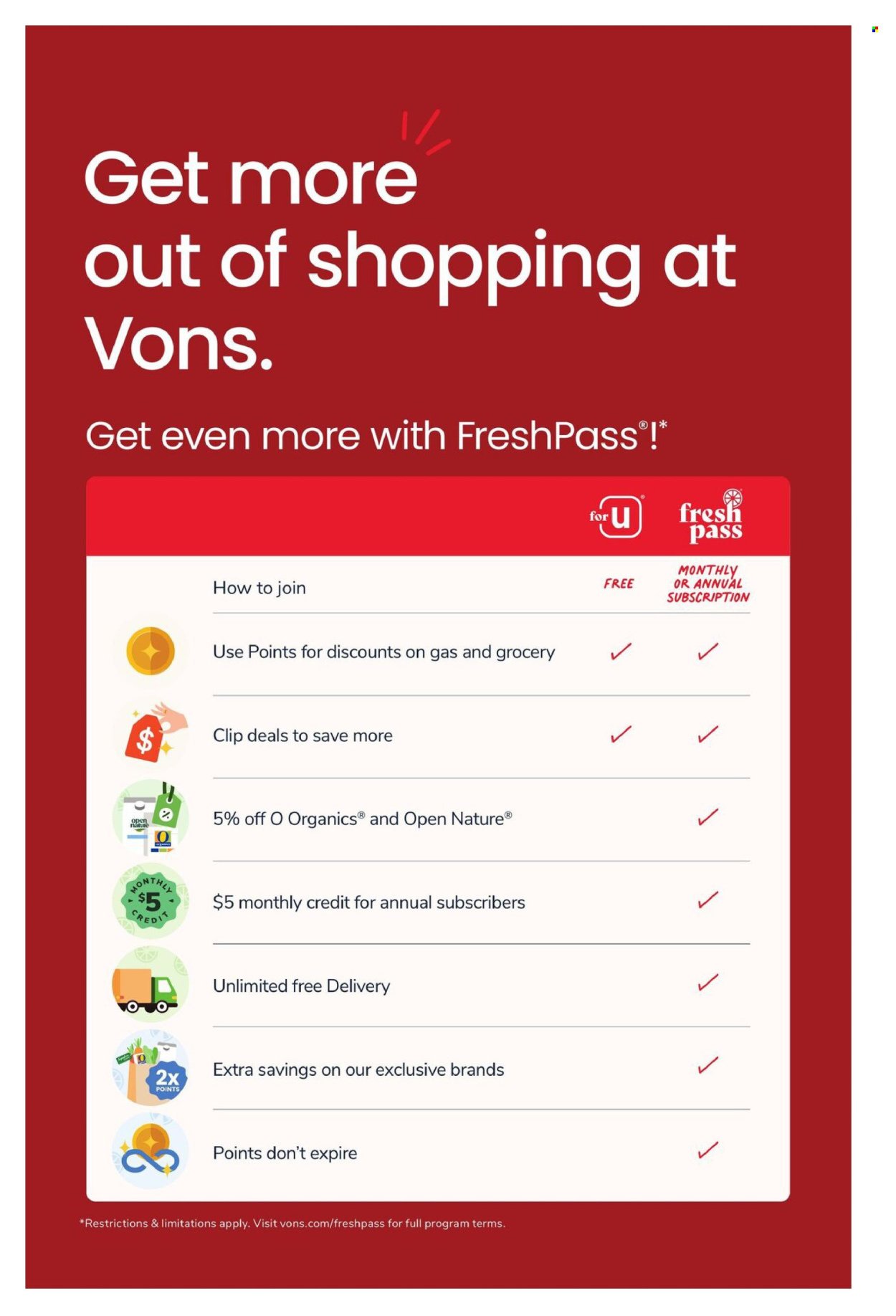 VONS ad - Weekly Ad