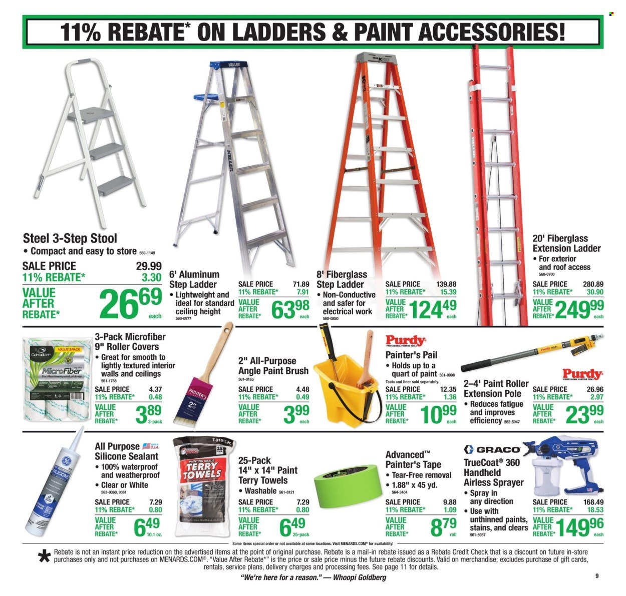 MENARDS ad - 11% Rebate* Sale