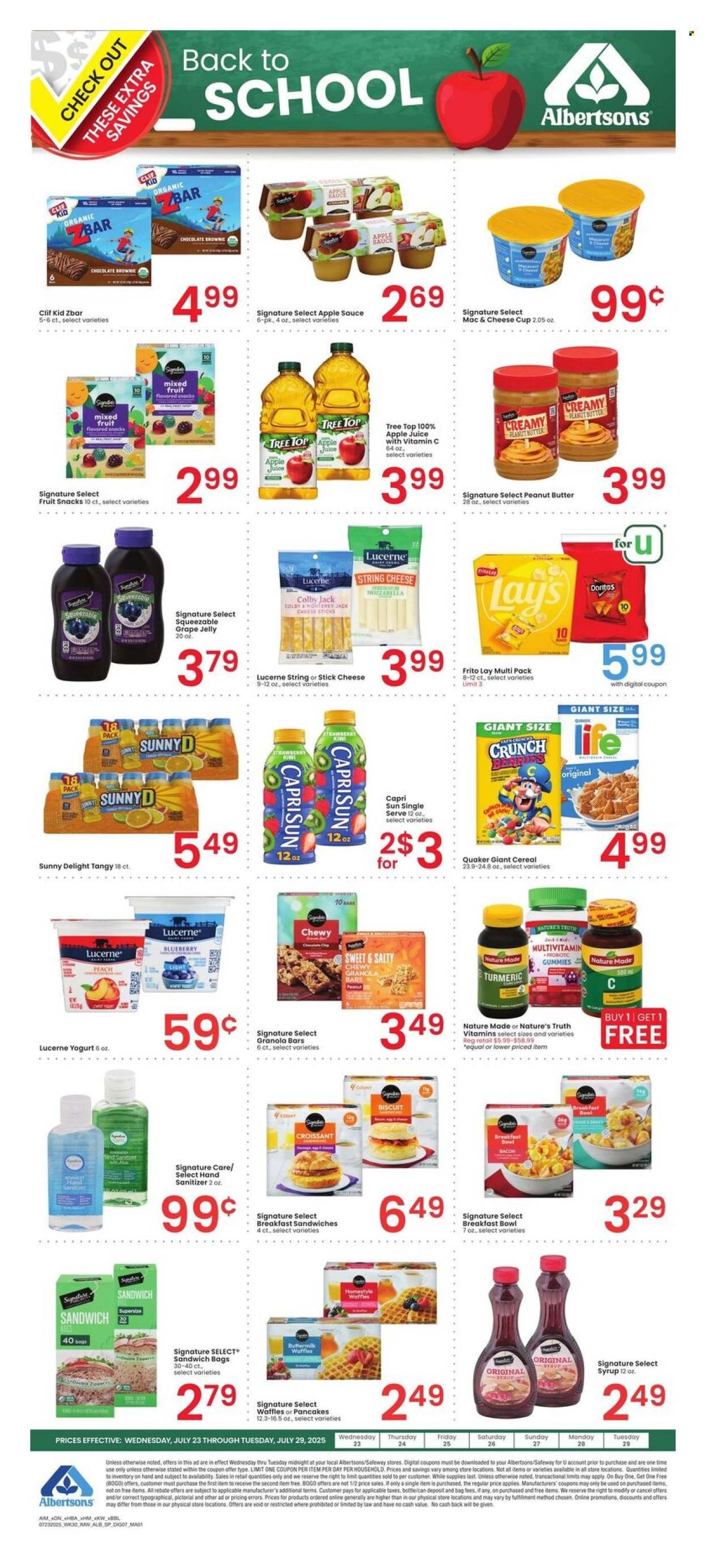 ALBERTSONS ad - Back to school (2025-07-23 - 2025-07-29) | 1