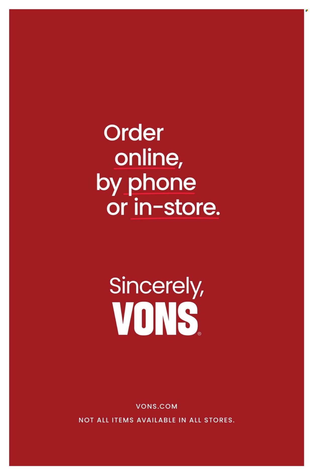VONS ad - Entertaining Guide