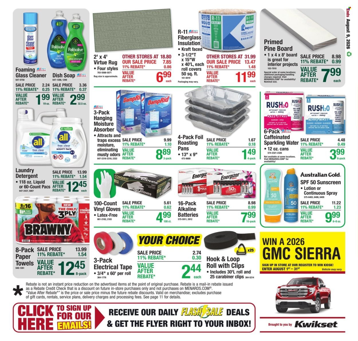 MENARDS ad - 11% Rebate* Sale