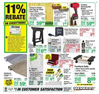 MENARDS ad - 11% Rebate* Sale