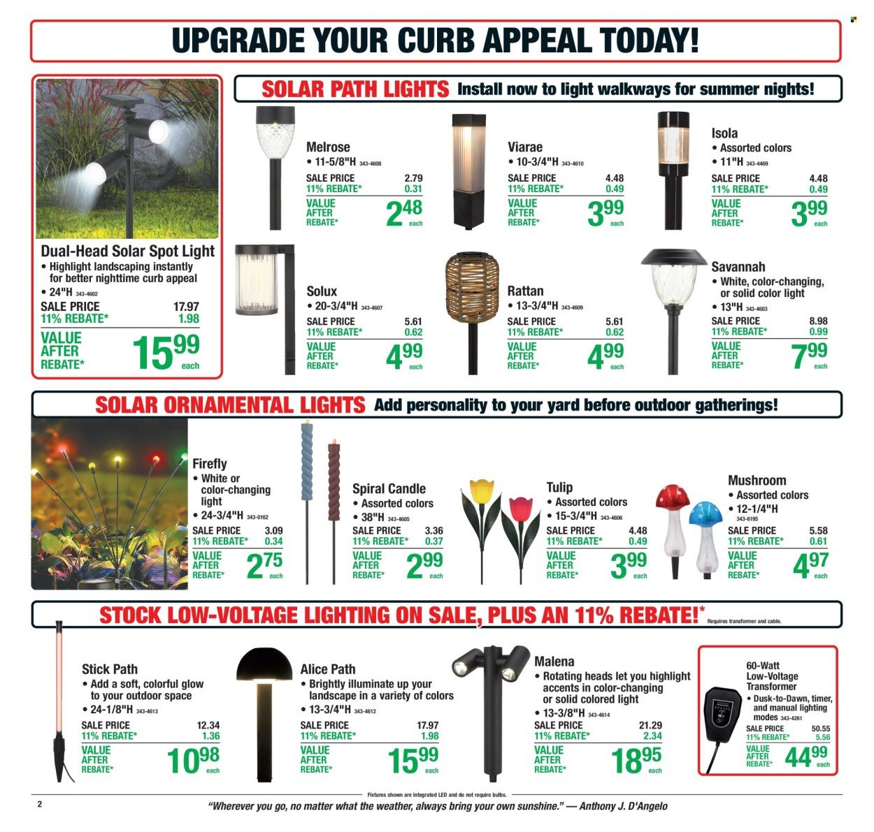 MENARDS ad - 11% Rebate Sale