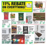 MENARDS ad - 11% Rebate Sale
