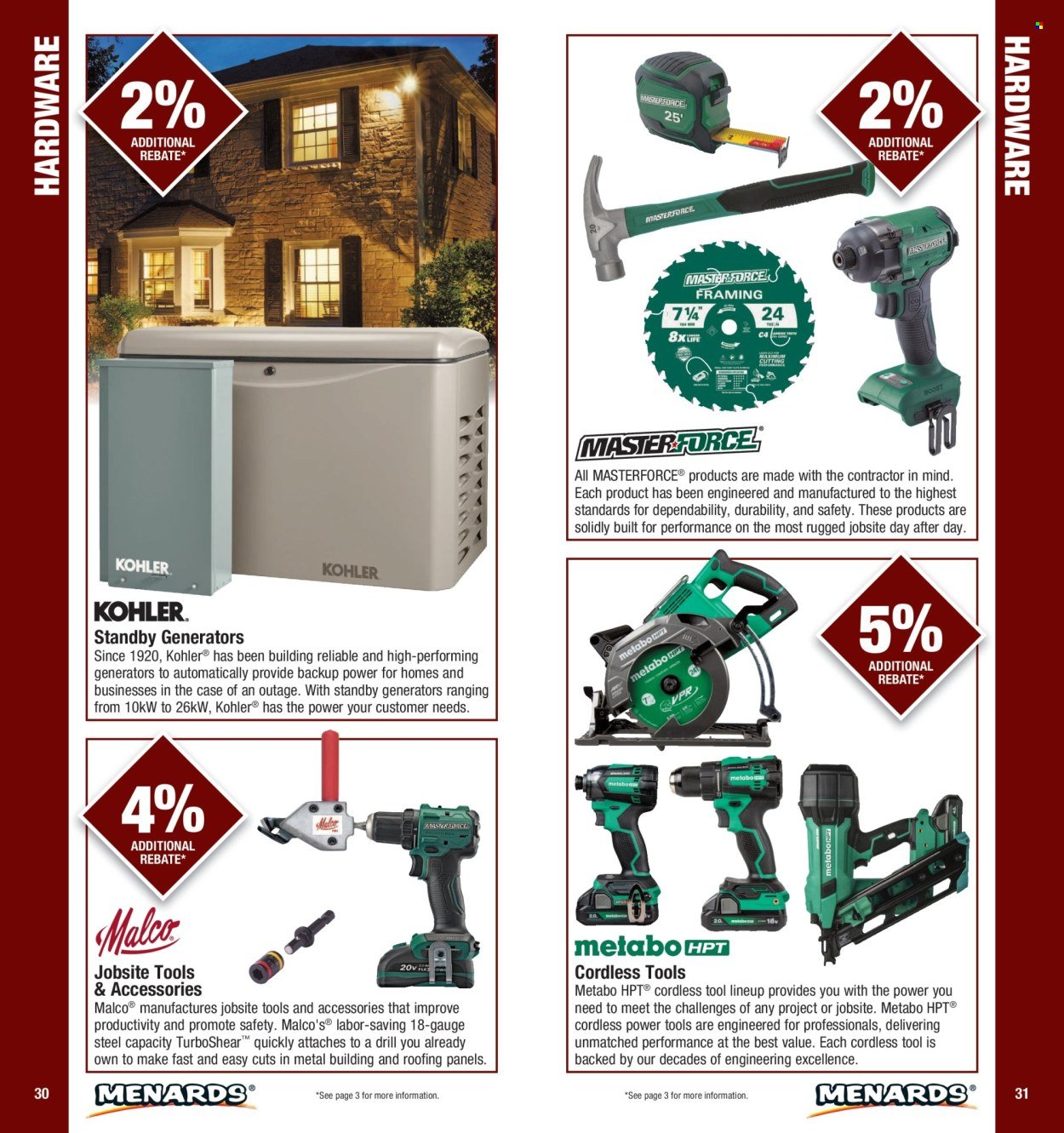 MENARDS ad - Contractor Catalog