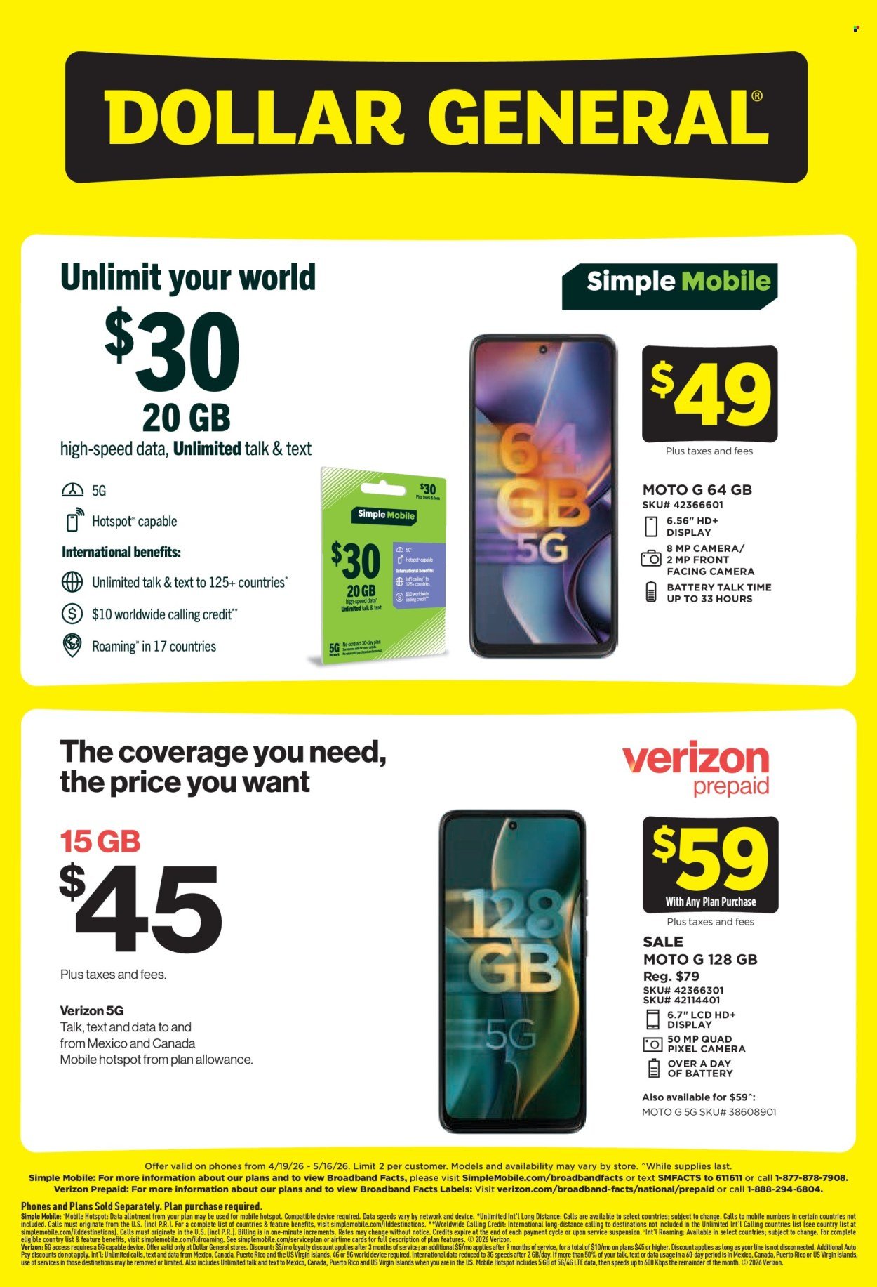 DOLLAR GENERAL ad - Wireless Deals