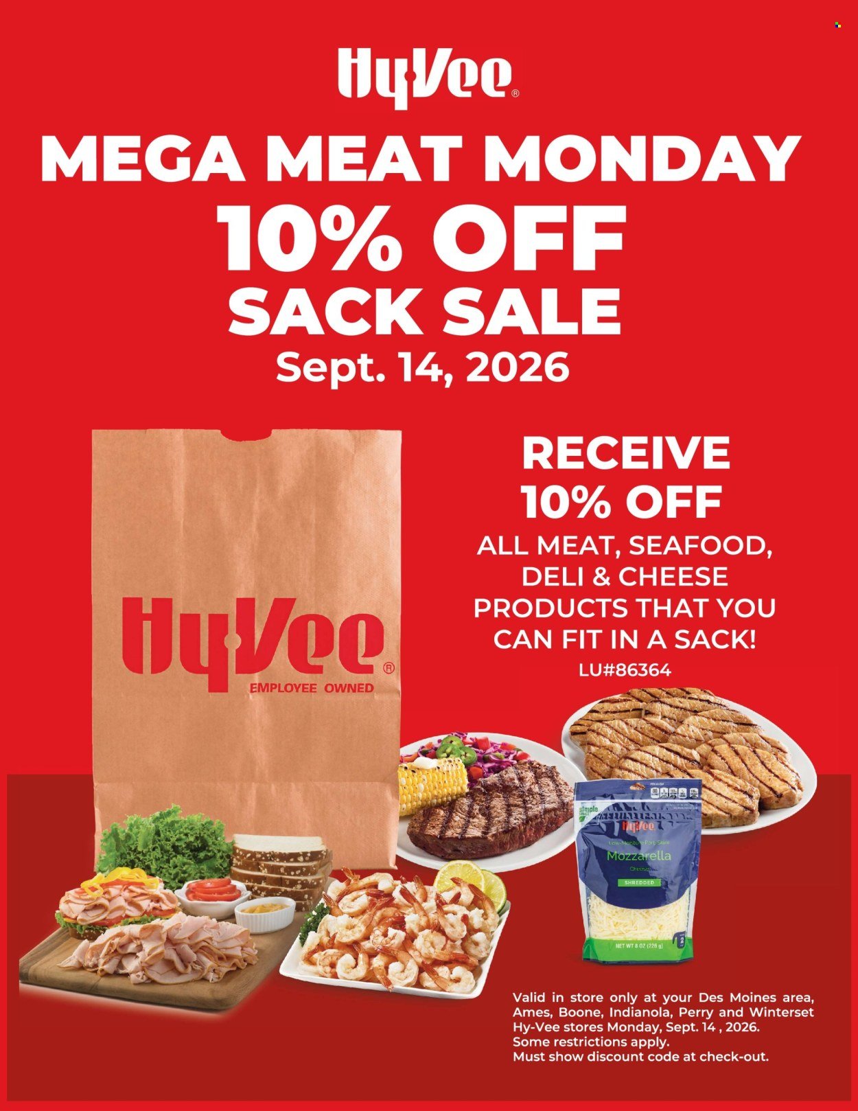 HY-VEE ad - 1-Day Mega Meat Monday Sale