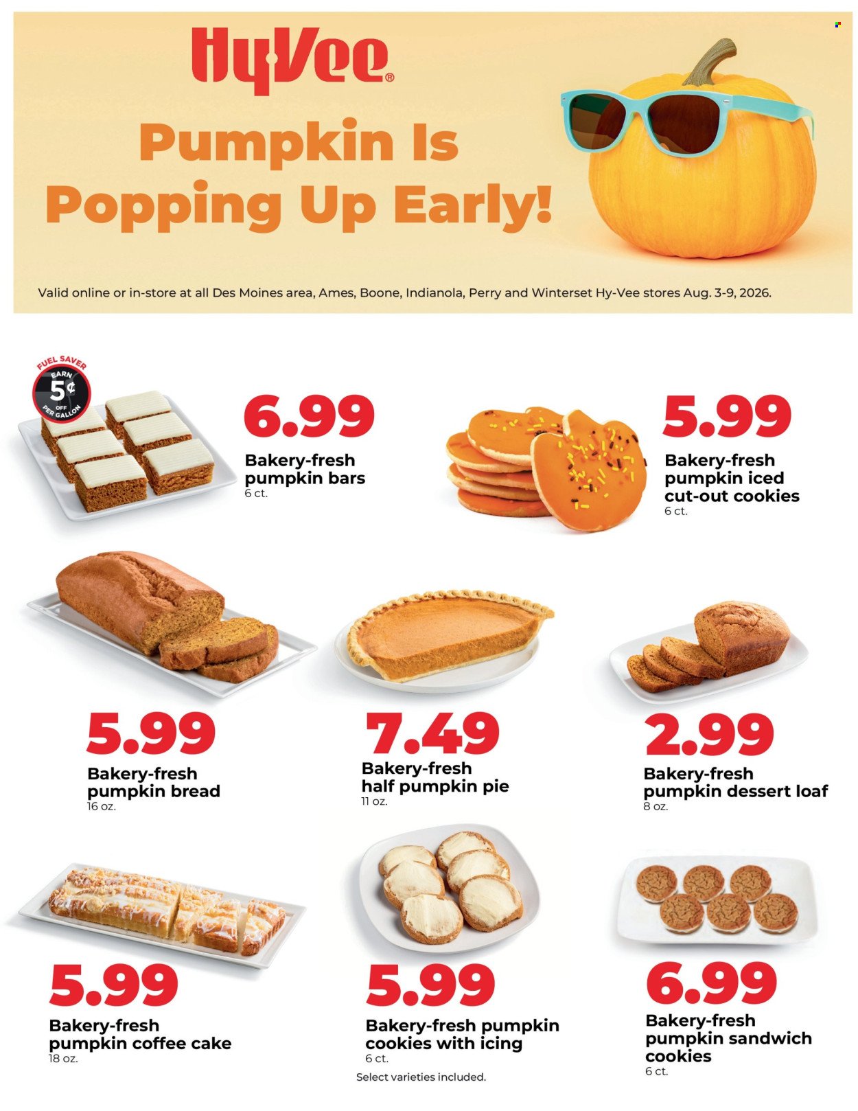 HY-VEE ad - Bakery Pumpkin Sale