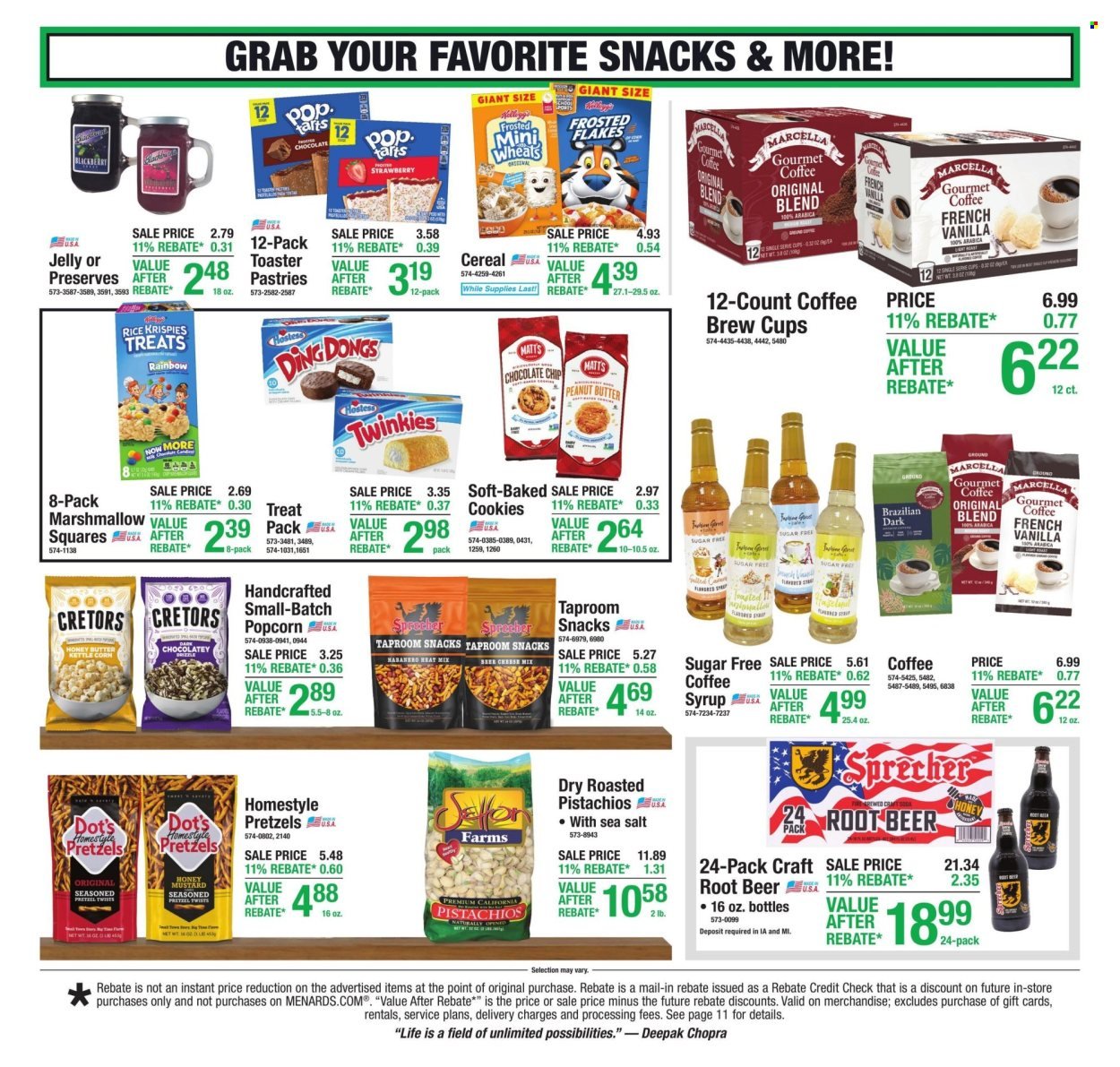 MENARDS ad - 11% Rebate* Sale