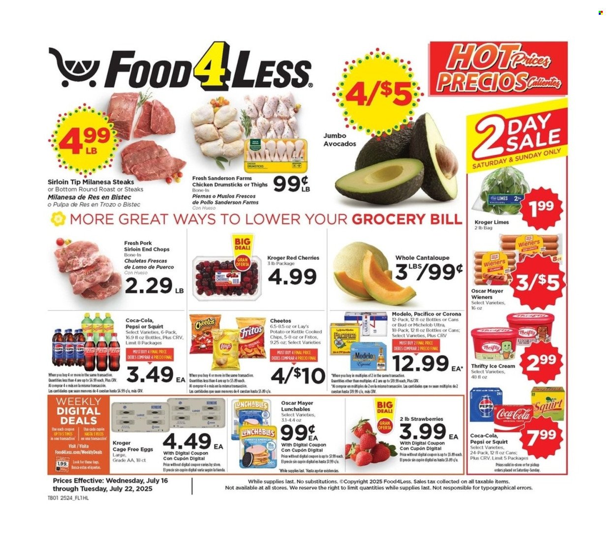 FOOD 4 LESS ad - Weekly Ad (2025-07-16 - 2025-07-22) | 1