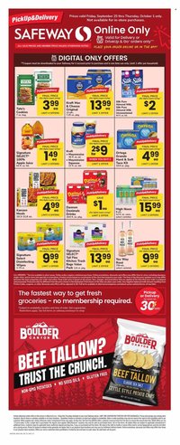 SAFEWAY ad - Bonus Online Savings