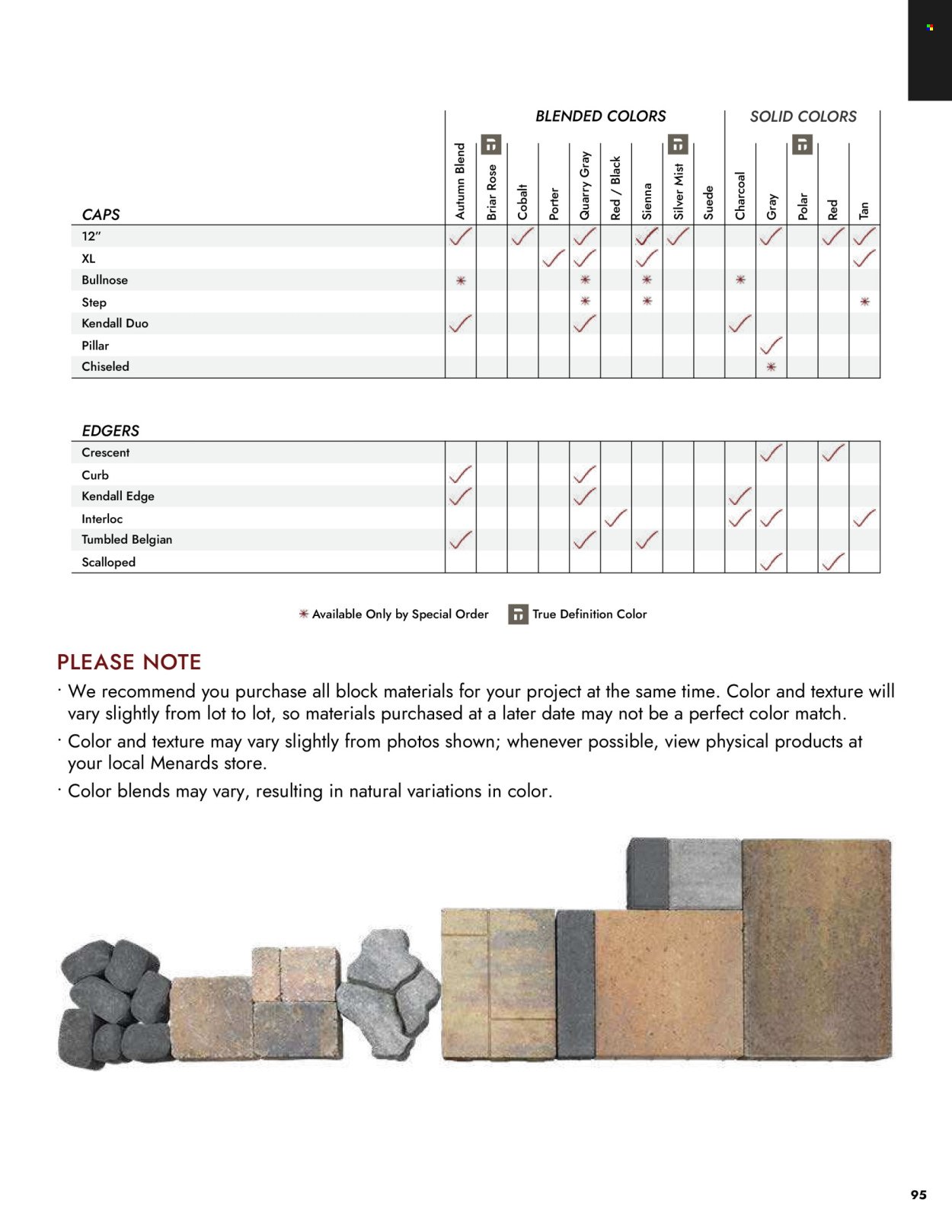 MENARDS ad - Landscape Block Catalog
