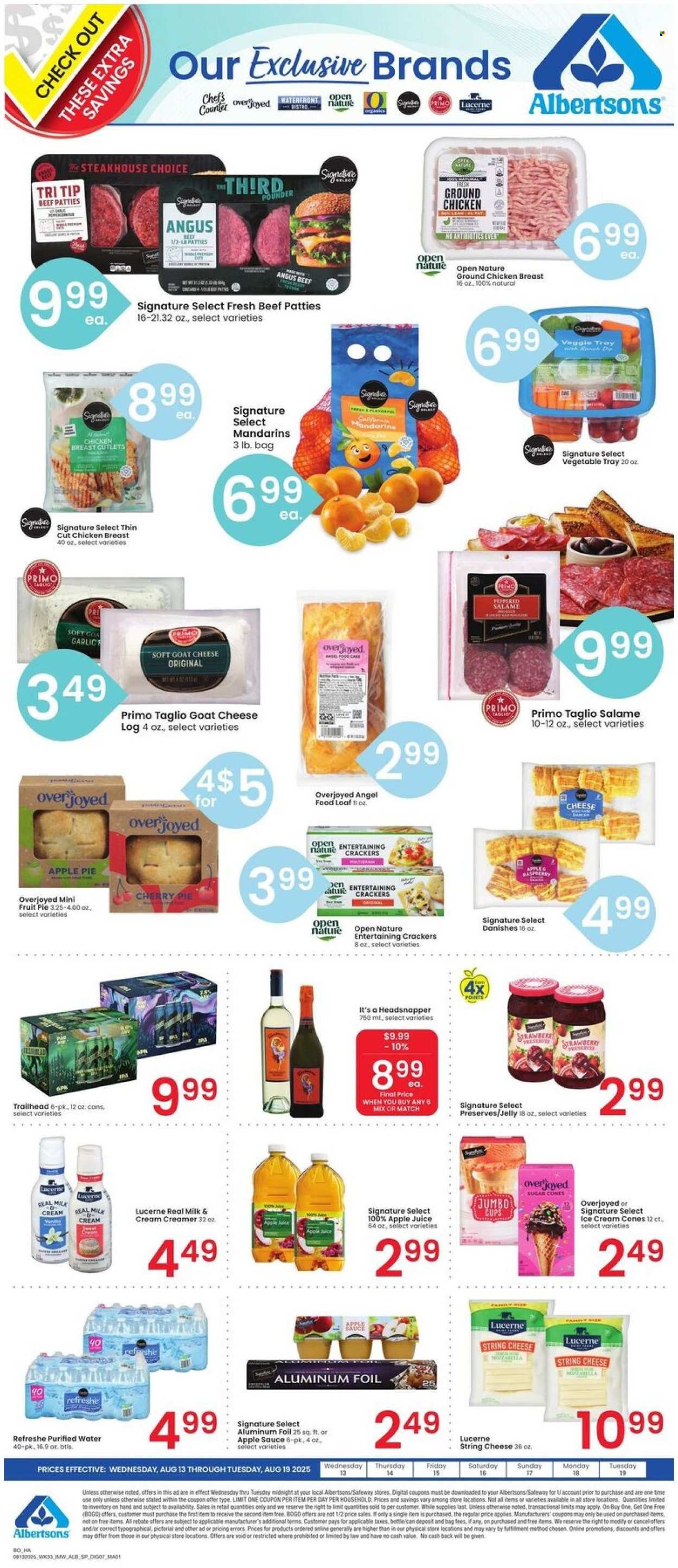 ALBERTSONS ad - Bonus Online Savings (2025-08-13 - 2025-08-19) | 1