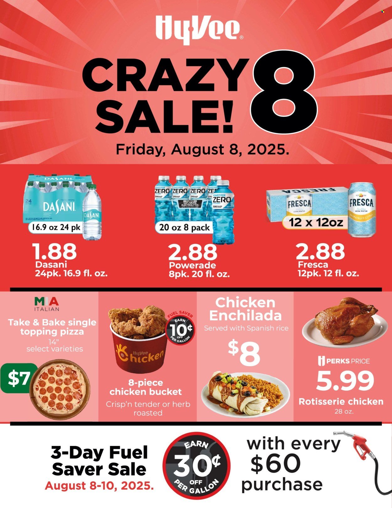 HY-VEE ad - One Day Crazy 8 Sale (2025-08-08 - 2025-08-08) | 1