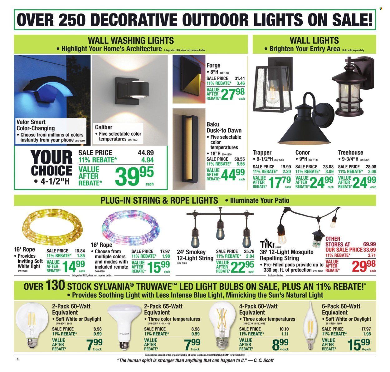 MENARDS ad - 11% Rebate* Sale