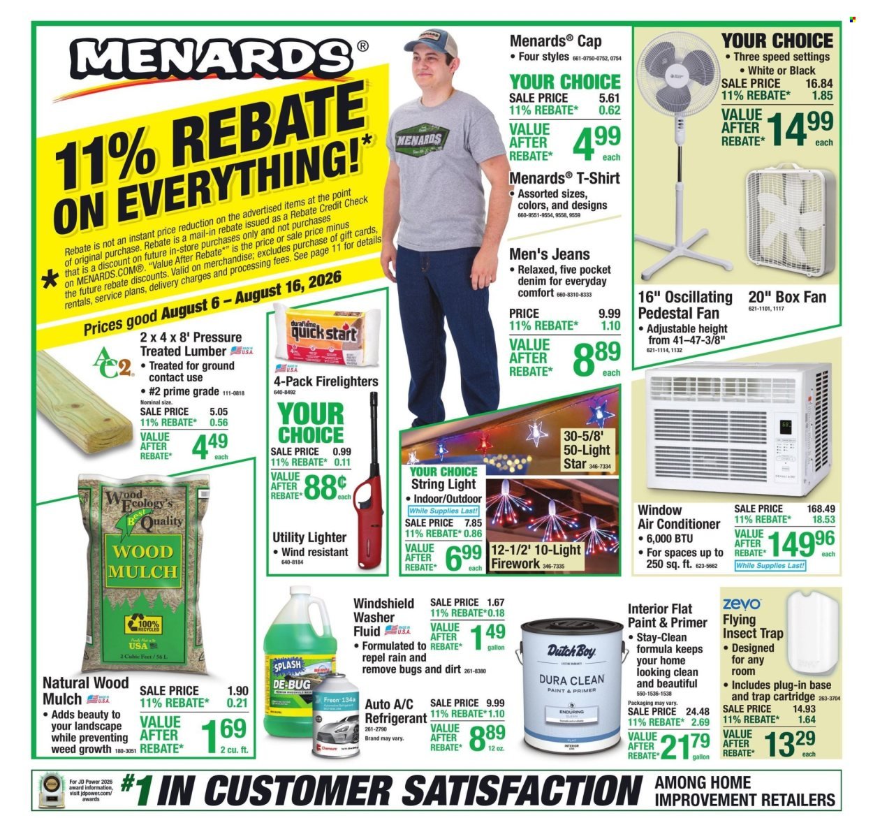 MENARDS ad - 11% Rebate* Sale