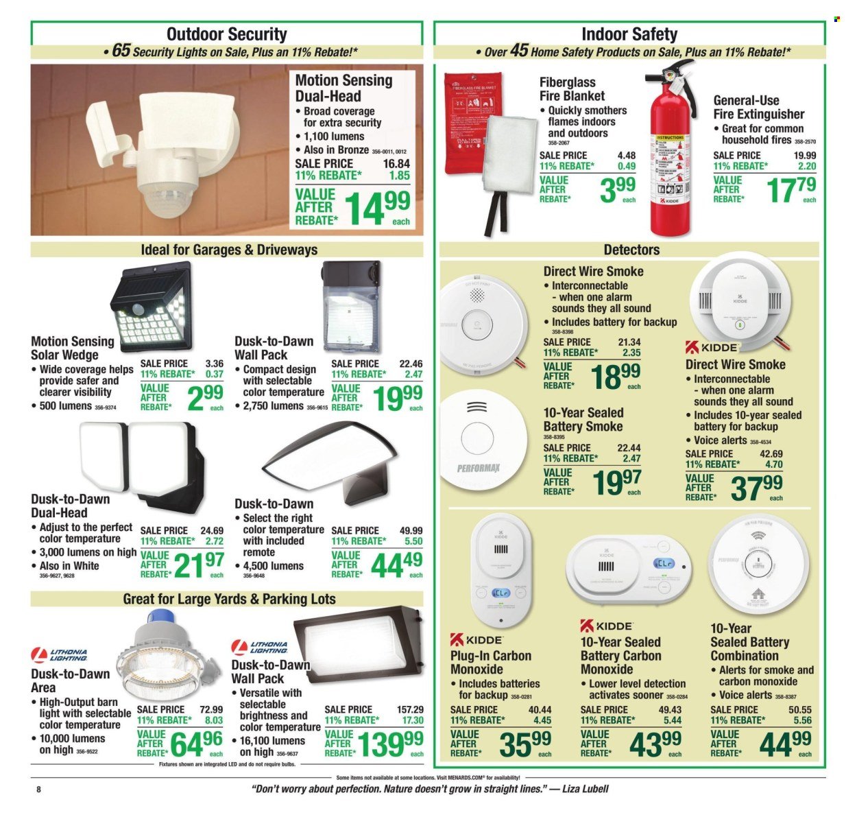 MENARDS ad - 11% Rebate* Sale