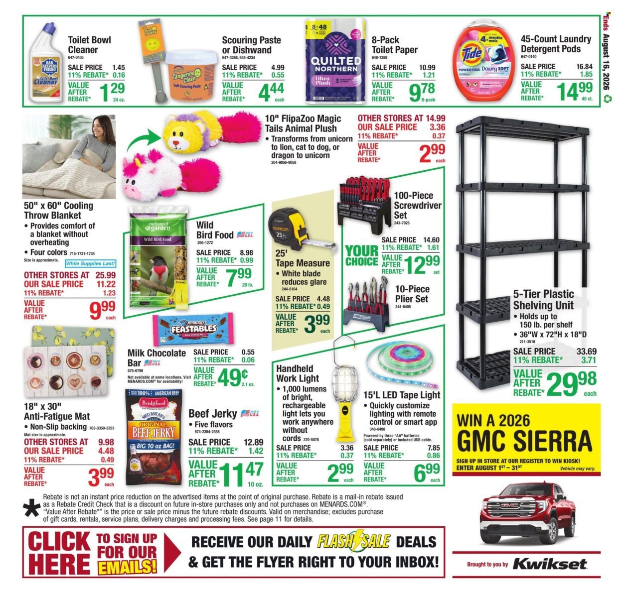 MENARDS ad - 11% Rebate* Sale
