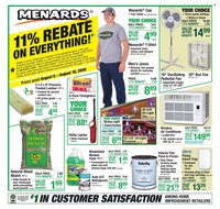MENARDS ad - 11% Rebate* Sale