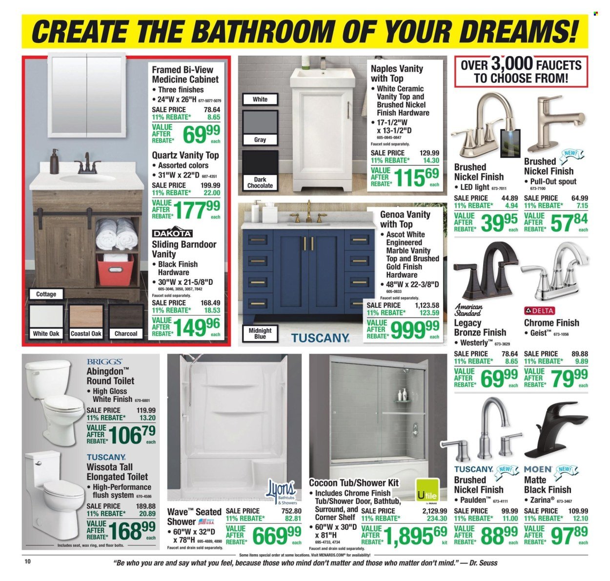 MENARDS ad - 11% Rebate* Sale