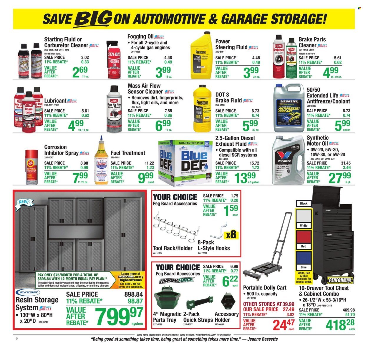 MENARDS ad - 11% Rebate* Sale