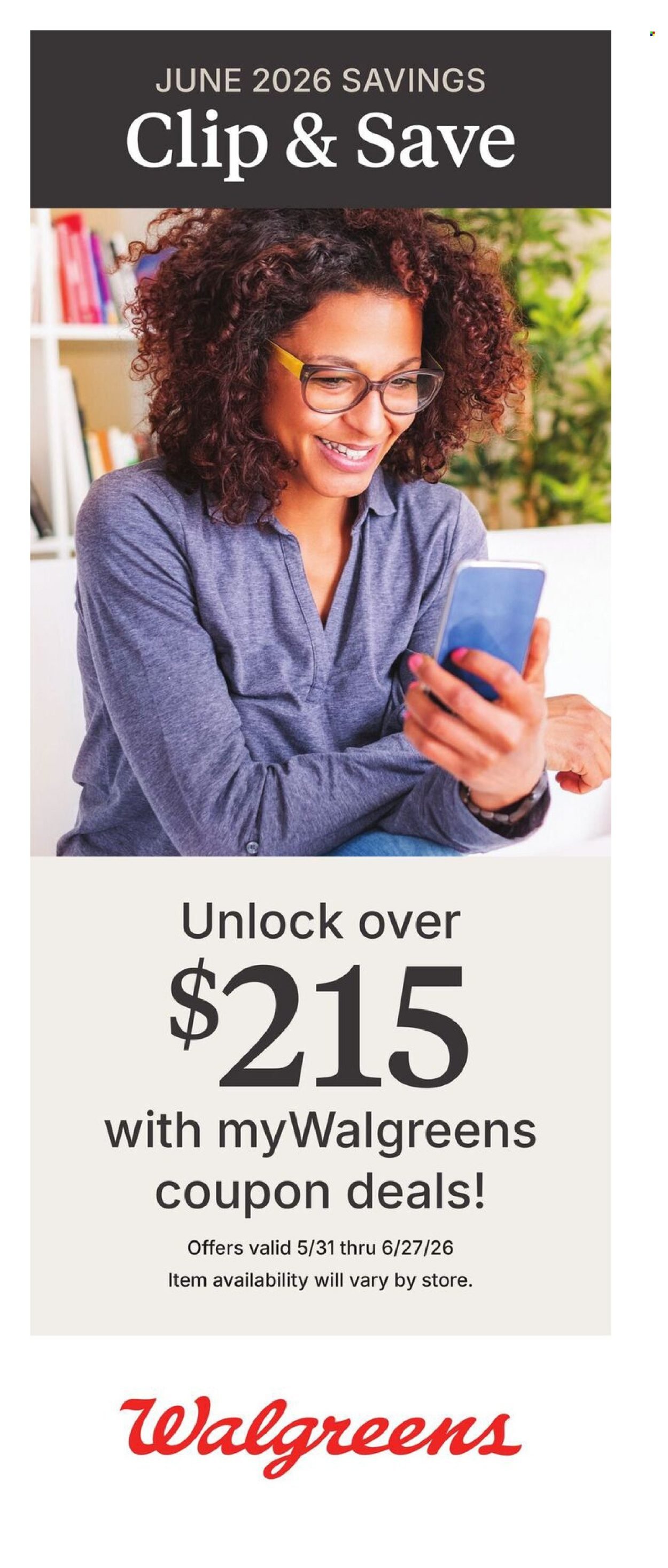 WALGREENS ad - Savings Book
