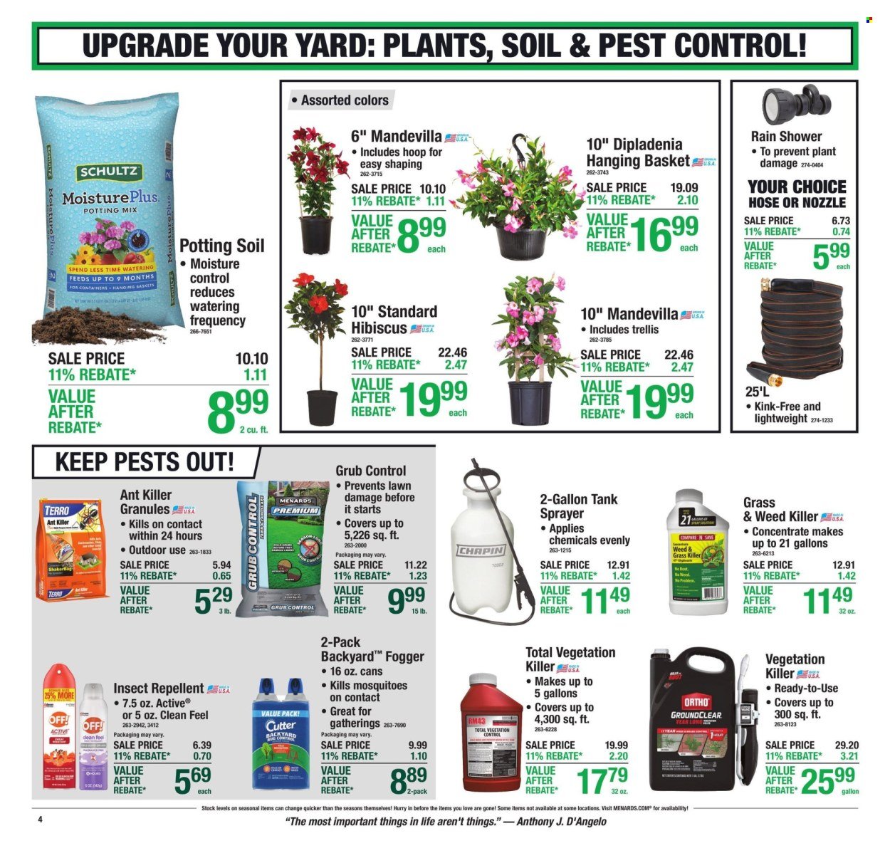 MENARDS ad - 11% Rebate* Sale