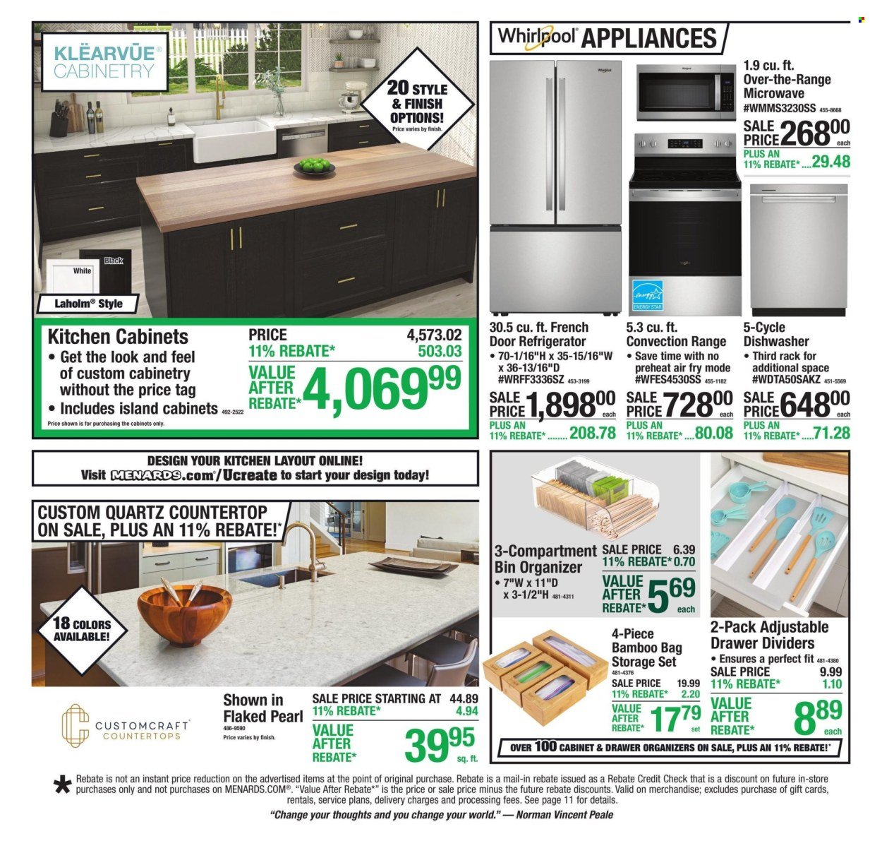 MENARDS ad - 11% Rebate* Sale