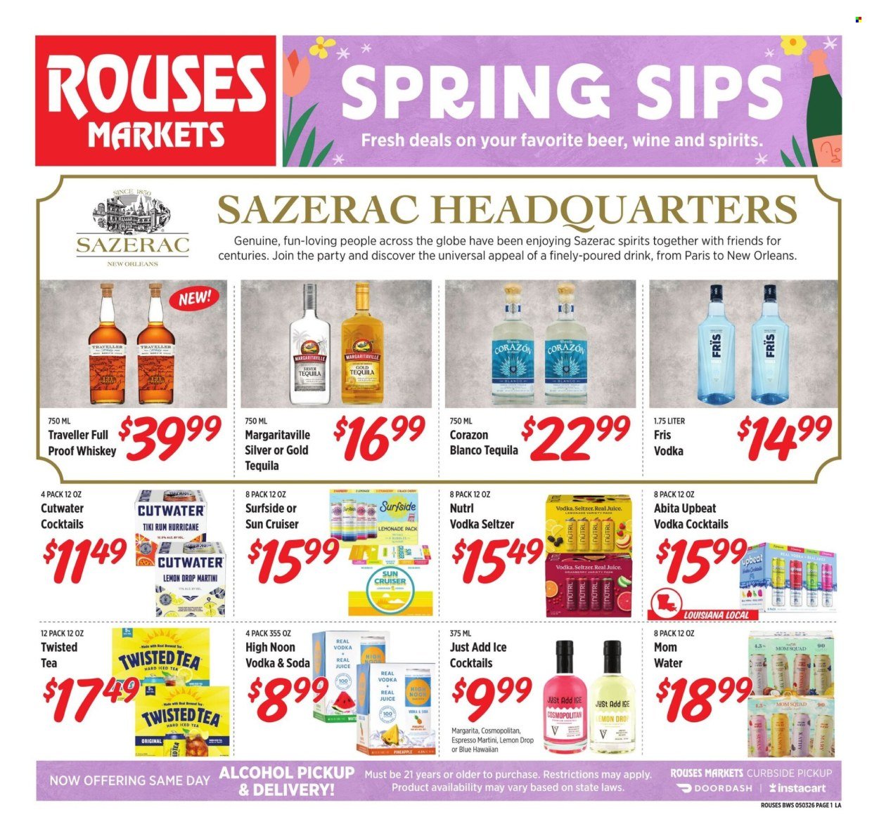 ROUSES MARKETS ad - Alcohol Specials
